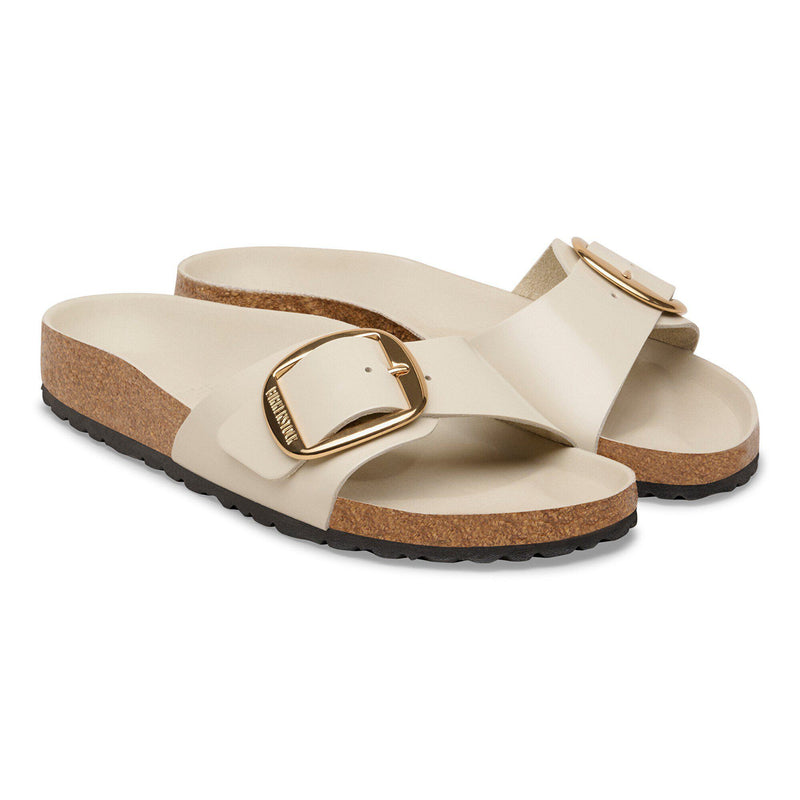 Madrid Big Buckle Natural Leather Patent
