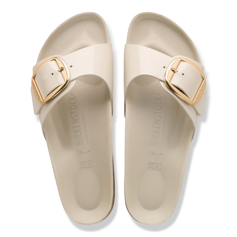 Madrid Big Buckle Natural Leather Patent